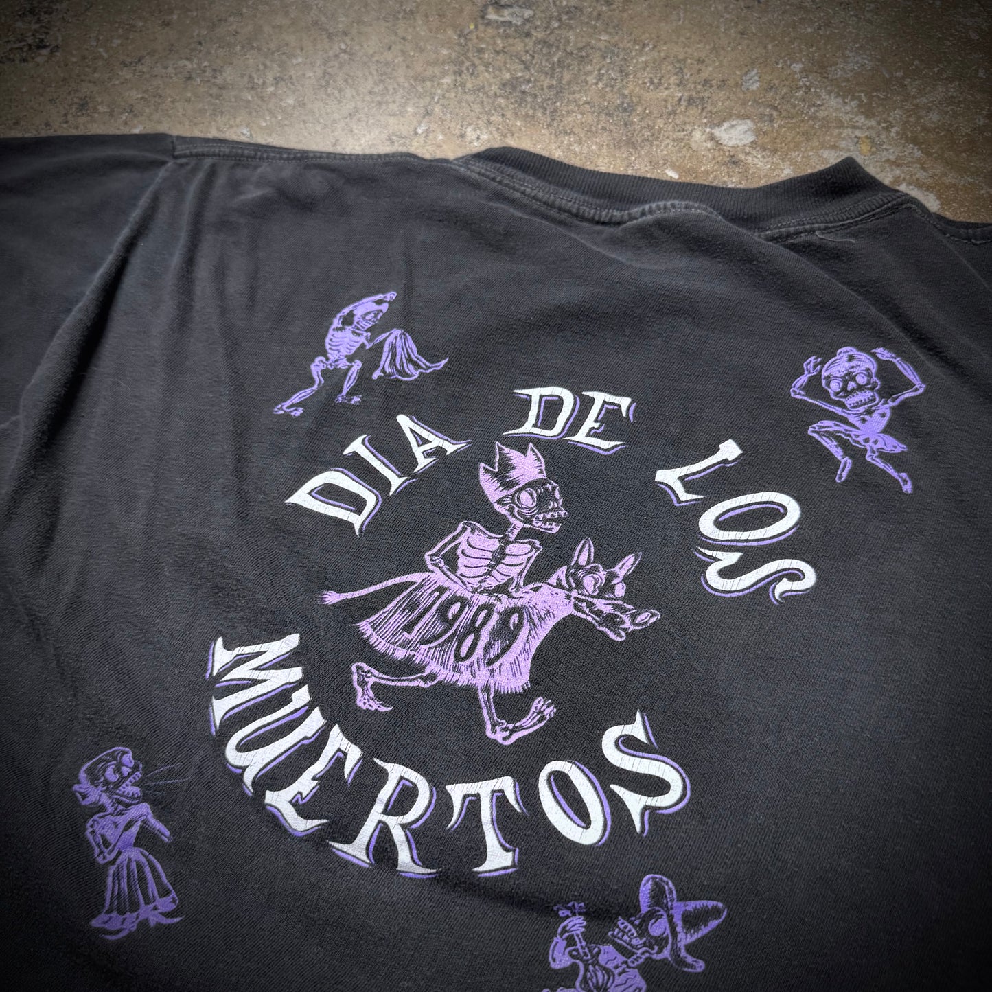 Vintage 80s Oingo Boingo Dia De Los Muertos Band Tee